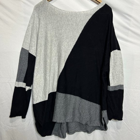 Color Block Pullover Sweater Long Sleeve Tunic Top Oversized Size 2X‎ - Picture 2 of 4